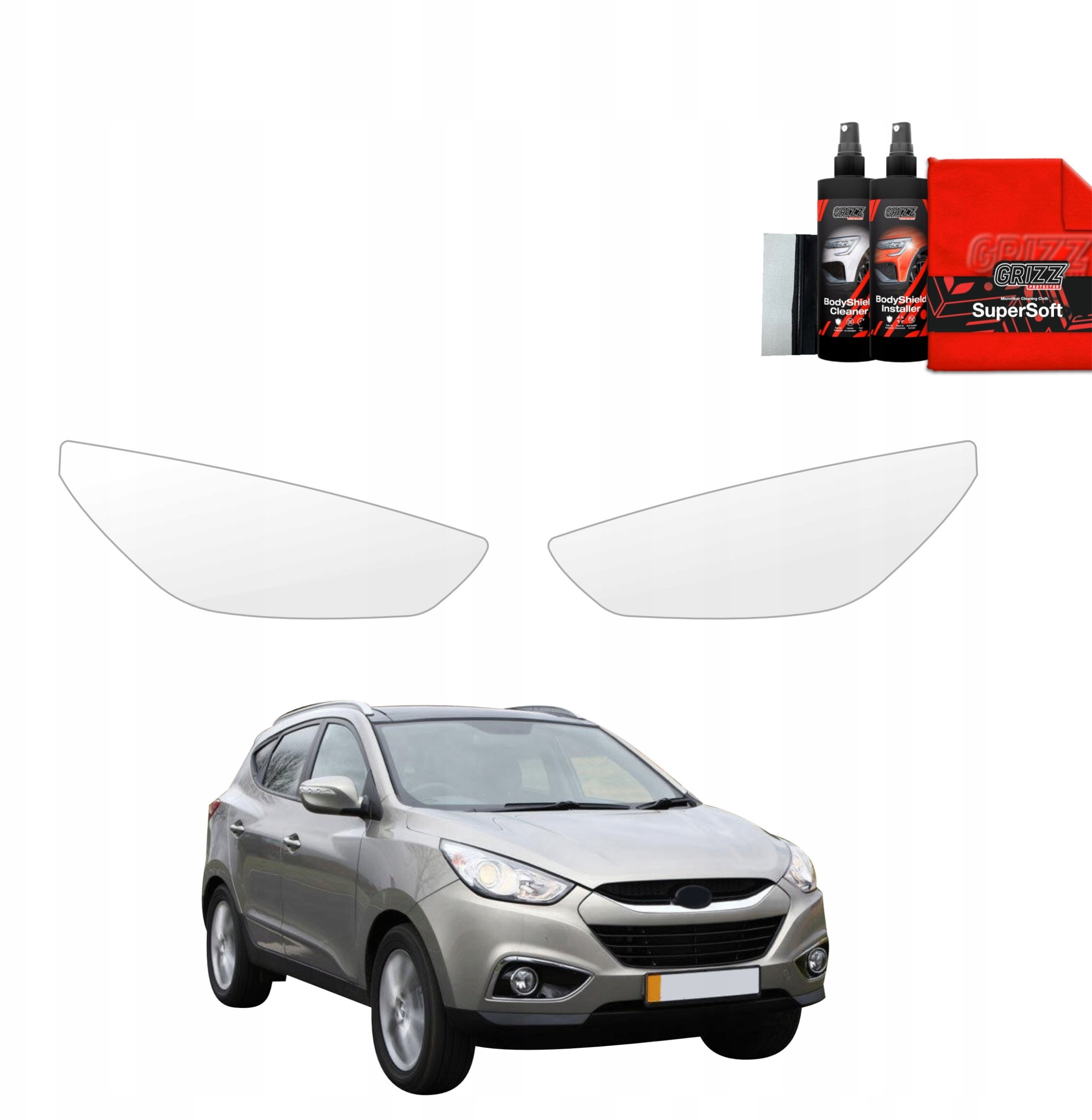 GrizzGlass Bezbarwna folia  BodyShieldlampy do Hyundai